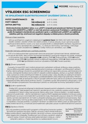 EZÚ - ESG certifikát